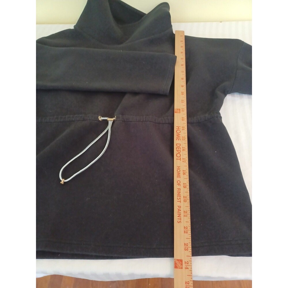 Varley Barton black sweatshirt M drawstring high funnelneck minimalist top - Picture 9 of 9